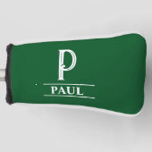 Grüne Mit Monogramm Putter Kopfbedeckung Golf Headcover (Vorderseite)