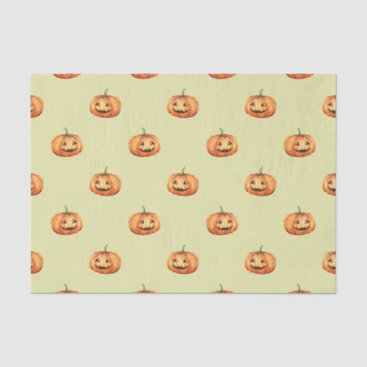 GRÜNE MIT ORANGE ERNTEDANK PUMPKINS SEIDENPAPIER (Vorderseite)