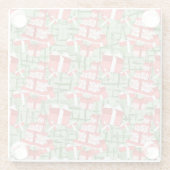 GRÜNE MIT ROTEN UND WEISSEN CHRISTMAS GLASUNTERSETZER (Rückseite)