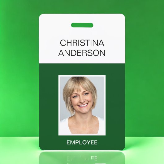 Grüne Mitarbeiter - Name Foto Corporate Work Ausweis