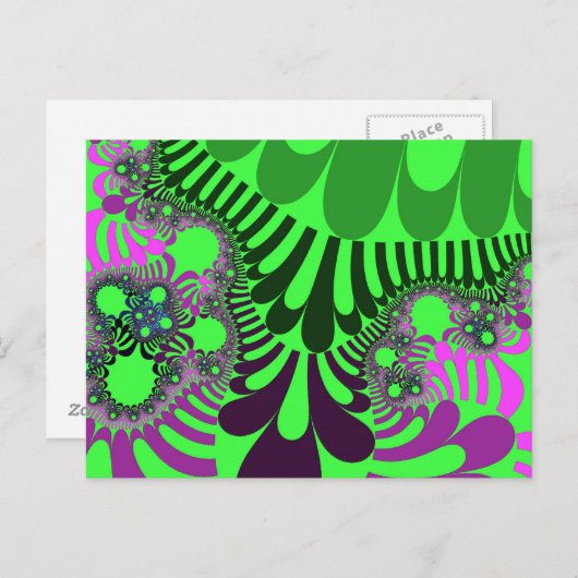 Grüne Mod Postkarte (Vorne/Hinten)