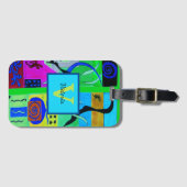 Grüne Mode Abstrakte Inspiration aus Matisse Gepäckanhänger (Vorderseite (Horizontal))