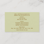 Grüne Mode für Frauen Schuhe rosa hohe Absätze Visitenkarte (Rückseite)