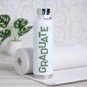 Grüne moderne Abitur / Hochschulabschluss-Absolven Trinkflasche