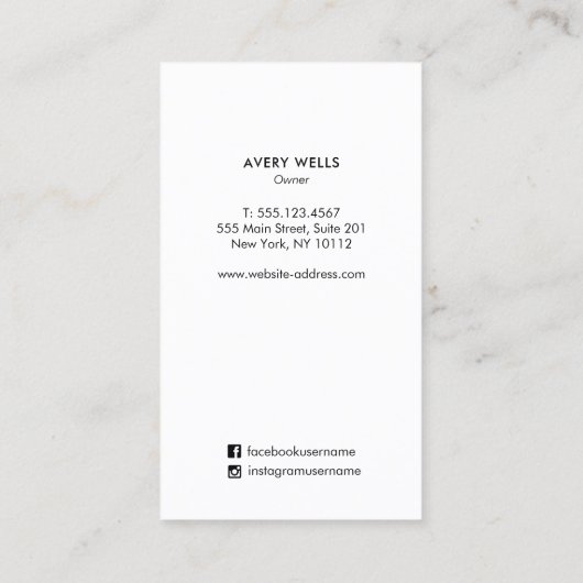 Grüne, moderne Abstrakte Malformen Visitenkarte (Rückseite)