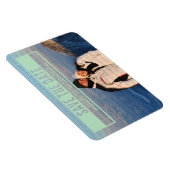 Grüne moderne Ausschneidung Speichern des Datumsfe Magnet (Rechte Seite)