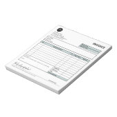 Grüne, moderne Berufliche Rechnungsform Notizblock (Rotiert)