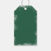 Grüne Moderne Elegante Holly Berries Weihnachten Geschenkanhänger (Rückseite)