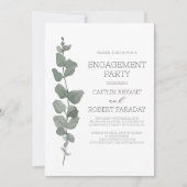 Grüne Moderne Engagement Party Einladung (Vorderseite)