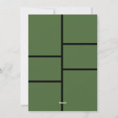 Grüne Moderne frohe Weihnachtsfoto Collage Feiertagskarte (Rückseite)