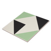 Grüne moderne geometrische Form Muster Fliese (Seite)