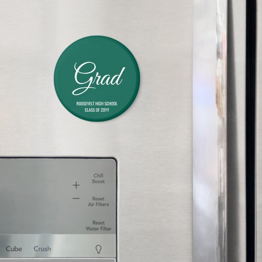 Grüne, moderne Graduierungspartei Magnet (In Situ (Kühlschrank))
