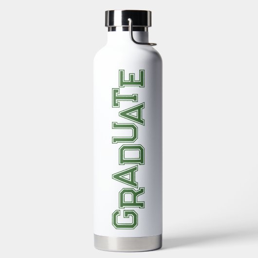 Grüne Moderne High School Abschluss Graduate Trinkflasche (links)