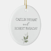 Grüne Moderne Hochzeit Keramik Ornament (Rechts)