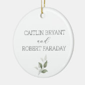 Grüne Moderne Hochzeit Keramik Ornament (Links)