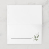 Grüne Moderne Hochzeit Platzkarte (Außenseite Aufgefaltet)