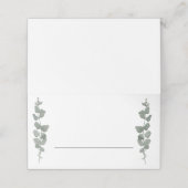 Grüne Moderne Hochzeit Platzkarte (Außenseite Aufgefaltet)