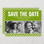 Grüne moderne Hochzeit rettet das Datum Save The Date (Vorne/Hinten)