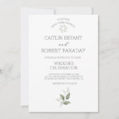 Grüne Moderne Hochzeitseinladung Einladung (Vorderseite)