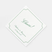 grüne moderne Hochzeitsservietten Serviette (Ecke)