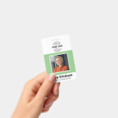Grüne moderne ID Card Business Mitarbeiter QR Ausweis (Handheld)