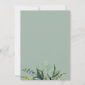 Grüne Moderne Kalligrafie Spanisches Brautparty Einladung (Rückseite)