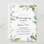 Grüne Moderne Kalligraphie Party Einladung (Vorderseite)