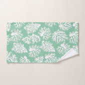 Grüne, moderne Riffe mit weißen Korallenriffen Badhandtuch Set (Handtuch)