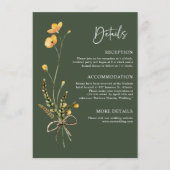 Grüne Moderne rustikale Botanische Hochzeit Begleitkarte (Vorderseite)