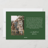 Grüne moderne Schrift Fünf Foto frohe Weihnachten (Rückseite)