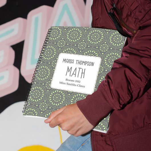 Grüne Moderne Schule Personalisiert Notizblock