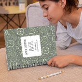 Grüne Moderne Schule Personalisiert Notizblock