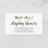 Grüne, moderne schwarze Schrift, Display-Dusche Begleitkarte (Vorderseite)