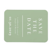 Grüne Moderne speichern das Datumsfenster Magnet (Horizontal)