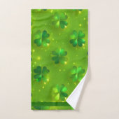 Grüne moderne St Patrick's Day Clover Collection Badhandtuch Set (Handtuch)