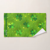 Grüne moderne St Patrick's Day Clover Collection Badhandtuch Set (Handtuch)