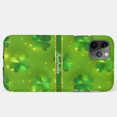 Grüne moderne St Patrick's Day Clover Collection Case-Mate iPhone Hülle (Rückseite (Horizontal))