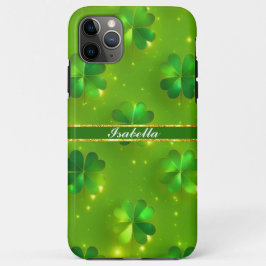 Grüne moderne St Patrick's Day Clover Collection Case-Mate iPhone Hülle