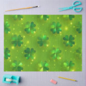 Grüne moderne St Patrick's Day Clover Collection Seidenpapier (Basteln)