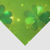 Grüne moderne St Patrick's Day Clover Collection Seidenpapier (Ausschnitt)