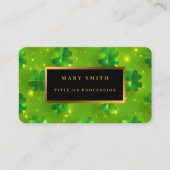 Grüne moderne St Patrick's Day Clover Collection Visitenkarte (Vorderseite)