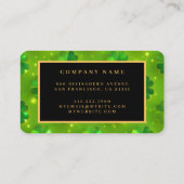 Grüne moderne St Patrick's Day Clover Collection Visitenkarte (Rückseite)