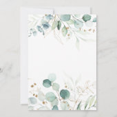 Grüne Moderne Taufe Einladung (Rückseite)