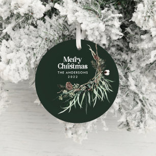 Grüne, moderne und elegante botanische Keramik Keramik Ornament