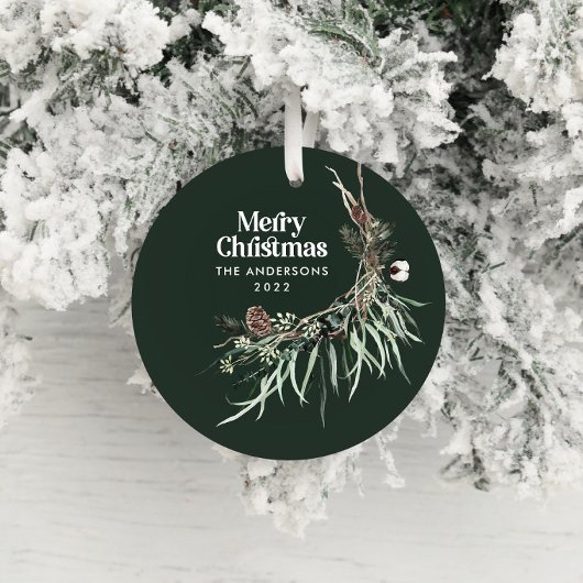 Grüne, moderne und elegante botanische Keramik Keramik Ornament