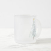 Grüne, moderne Weihnachtsbaume Mattglastasse (VorderseiteRechts)