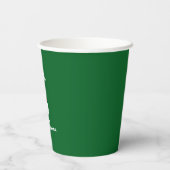 Grüne moderne Weihnachtsnachtparty Pappbecher (Rückseite)