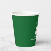 Grüne moderne Weihnachtsnachtparty Pappbecher (Vorderseite)