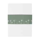 Grüne Moderne Wildblume Hochzeit Einladungsbanderole (Rückseitenbeispiel)