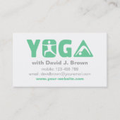 Grüne, moderne Yoga-Visitenkarten Visitenkarte (Vorderseite)